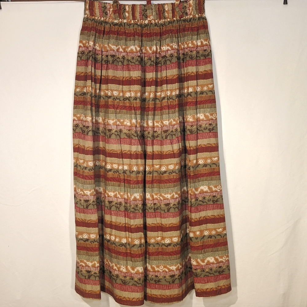 Vintage Royal Robbins cotton horizon striped patterned skirt - Picture 3 of 5